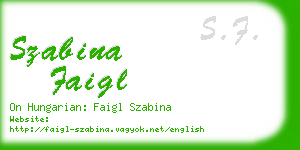 szabina faigl business card